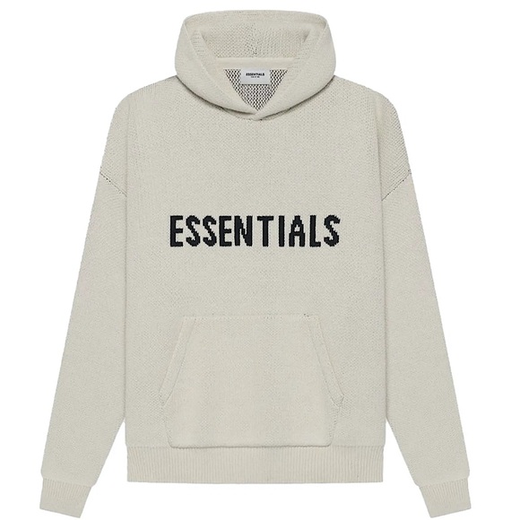 ESSENTIALS KNIT HOODIE SWEATER - Picture 2 of 5